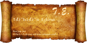 Tóbiás Edina névjegykártya